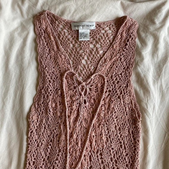 lace up front longline cami top or super mini cover up
style dress - Picture 3 of 3